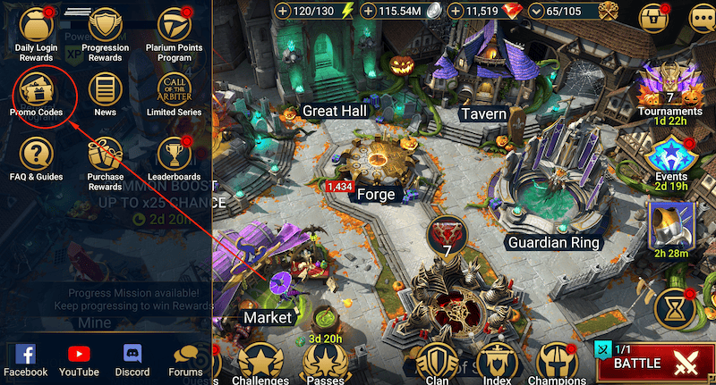 How to Find Where to Enter Promo Code on Desktop (Plarium Play)
